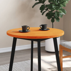 vidaXL Tafelblad rond Ø70x2,5 cm massief grenenhout wasbruin