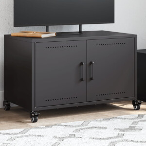 vidaXL Tv-meubel 68x39x43,5 cm staal zwart
