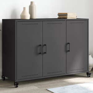 vidaXL Dressoir 100,5x39x72 cm staal zwart