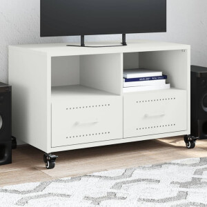 vidaXL Tv-meubel 68x39x43,5 cm staal wit