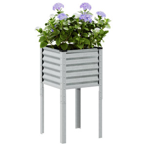 vidaXL Plantenbak 45x45x88 cm gegalvaniseerd staal