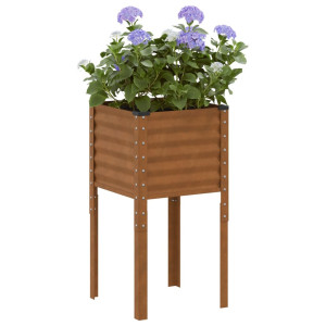 vidaXL Plantenbak 45x45x88 cm weervast staal