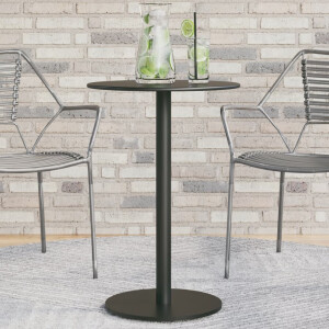 vidaXL Tuintafel rond Ø50x72 cm staal zwart