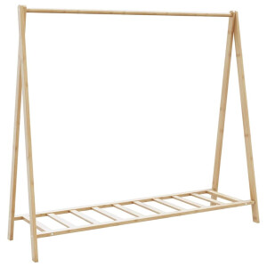 vidaXL Kledingrek met schappen 106x34x102 cm bamboe