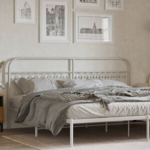 vidaXL Hoofdbord 193 cm metaal wit