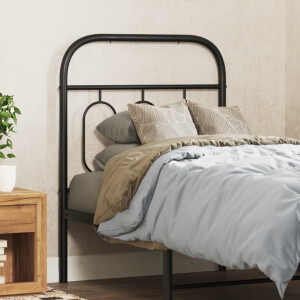 vidaXL Hoofdbord 75 cm metaal zwart