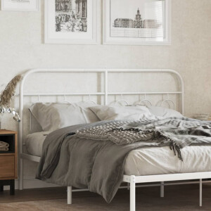 vidaXL Hoofdbord 137 cm metaal wit