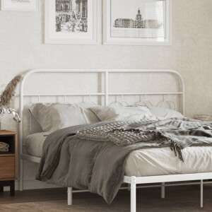 vidaXL Hoofdbord 140 cm metaal wit