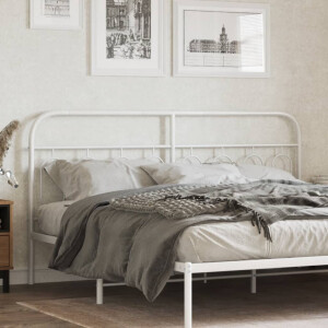 vidaXL Hoofdbord 183 cm metaal wit