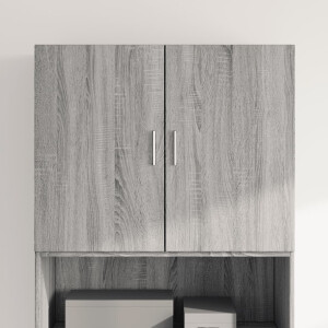 vidaXL Wandkast 80x42,5x64 cm bewerkt hout grijs sonoma eikenkleurig