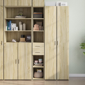 vidaXL Hoge kast 30x42,5x185 cm bewerkt hout sonoma eikenkleurig