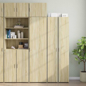 vidaXL Opbergkast smal 50x42,5x225 cm bewerkt hout sonoma eikenkleurig
