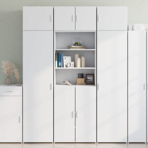 vidaXL Opbergkast 70x42,5x225 cm bewerkt hout wit