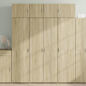 vidaXL Opbergkast 80x42,5x225 cm bewerkt hout sonoma eikenkleurig