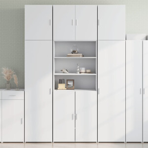 vidaXL Hoge kast 80x42,5x249 cm bewerkt hout wit