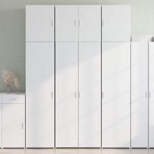 vidaXL Hoge kast 80x42,5x249 cm bewerkt hout wit