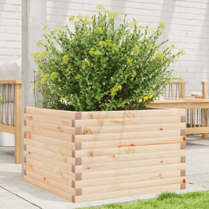 vidaXL Plantenbak 70x70x45,5 cm massief grenenhout