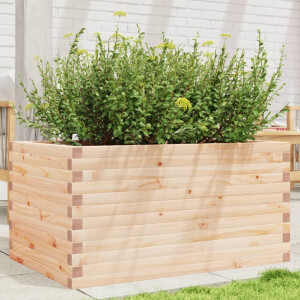 vidaXL Plantenbak 90x60x45,5 cm massief grenenhout