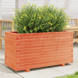vidaXL Plantenbak 90x40x49,5 cm massief grenenhout wasbruin