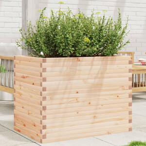 vidaXL Plantenbak 90x60x68,5 cm massief grenenhout