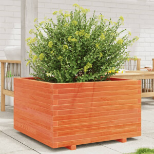 vidaXL Plantenbak 80x80x49,5 cm massief grenenhout wasbruin