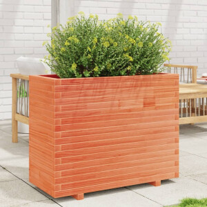 vidaXL Plantenbak 90x40x72,5 cm massief grenenhout wasbruin