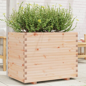 vidaXL Plantenbak 90x60x72,5 cm massief grenenhout