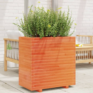 vidaXL Plantenbak 70x40x72 cm massief grenenhout wasbruin