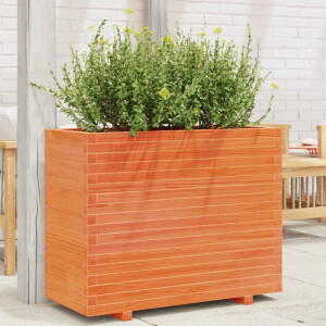 vidaXL Plantenbak 90x40x72 cm massief grenenhout wasbruin