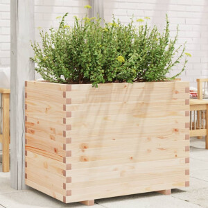 vidaXL Plantenbak 90x60x72 cm massief grenenhout