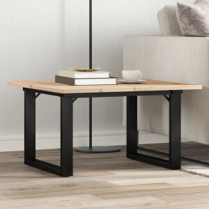 vidaXL Salontafel O-frame 70x70x40 cm massief grenenhout en staal