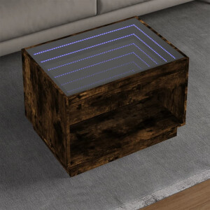 vidaXL Salontafel met Infinity LED 70x50x50 cm gerookt eikenkleurig