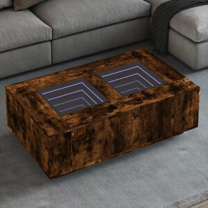 vidaXL Salontafel met Infinity LED 116x69x40 cm gerookt eikenkleurig