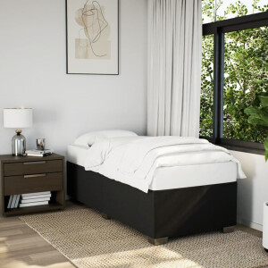 vidaXL Bedframe zonder matras 90x200 cm stof zwart