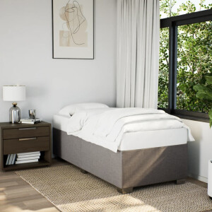 vidaXL Bedframe zonder matras 100x200 cm stof taupe
