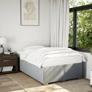 vidaXL Bedframe zonder matras 120x200 cm stof lichtgrijs