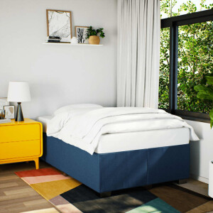 vidaXL Bedframe zonder matras 120x200 cm stof blauw