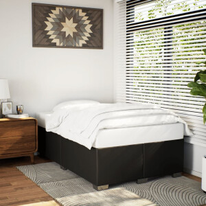vidaXL Bedframe zonder matras 120x190 cm kunstleer zwart