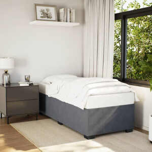 vidaXL Bedframe zonder matras 80x200 cm fluweel donkergrijs
