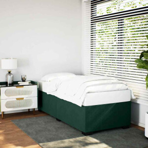 vidaXL Bedframe zonder matras 90x190 cm fluweel donkergroen