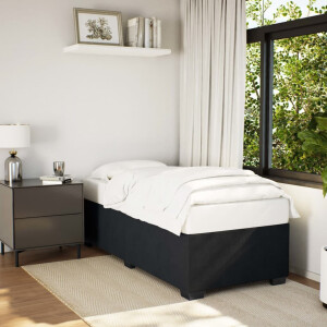 vidaXL Bedframe zonder matras 100x200 cm fluweel zwart