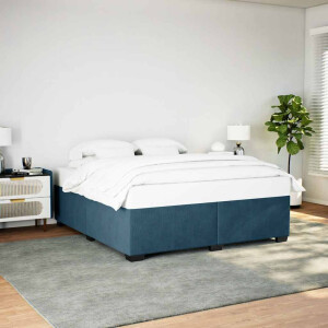 vidaXL Bedframe fluweel blauw 200x200 cm