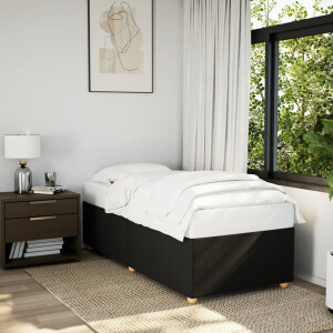 vidaXL Bedframe zonder matras 100x200 cm stof zwart