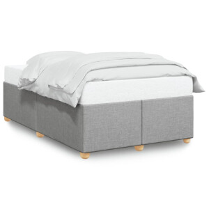 vidaXL Bedframe zonder matras 120x190 cm stof lichtgrijs