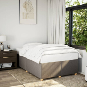 vidaXL Bedframe zonder matras 120x200 cm stof taupe