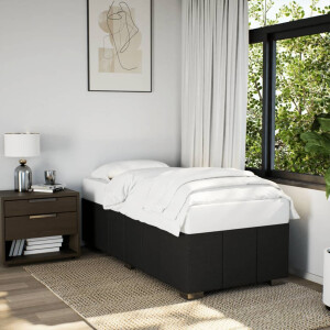 vidaXL Bedframe zonder matras 80x200 cm stof zwart