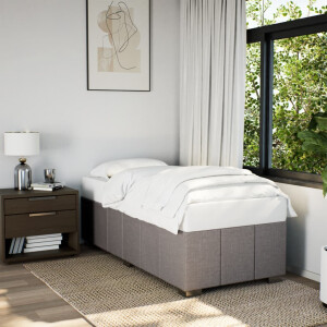 vidaXL Bedframe zonder matras 80x200 cm stof taupe