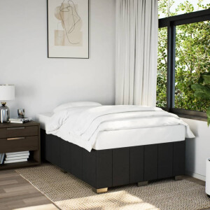vidaXL Bedframe zonder matras 120x200 cm stof zwart