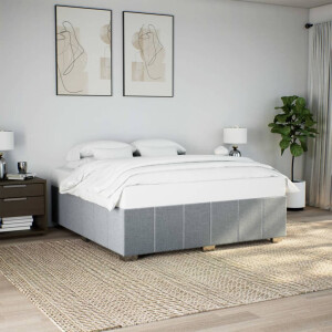 vidaXL Bedframe zonder matras stof lichtgrijs 180x200 cm