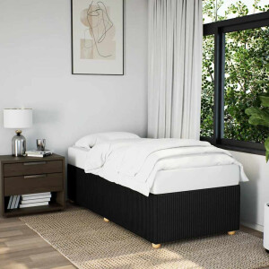 vidaXL Bedframe zonder matras 90x190 cm stof zwart
